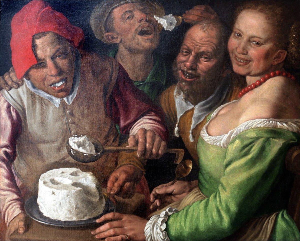 TheCheesyTimes's tweet photo. ‘The Ricotta Eaters’, Vincenzo Campi, c.1585. https://t.co/jn7Lpi27P7