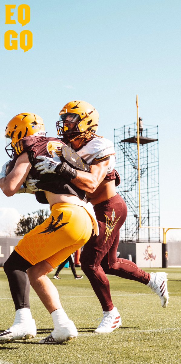 🔱🚨EQ-GQ Award🚨🔱
Spring Practice # 5
James Djonkam
What do you get when you mix an Axiom, a rolled jersey, a front QB towel, and maroon tights that flow into maroon &amp; white cleats? 
Jonk. #details #EquiptheValley