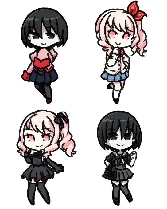 ougi and mizuki chibi doodles 