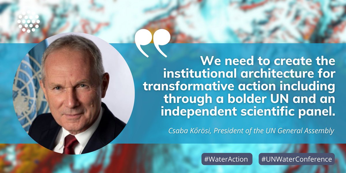 International Science Council (@isc) on Twitter photo The #UNWaterConference concluding Plenary saw <a href="/UN_PGA/">UN GA President</a> Csaba Kőrösi express "having heard the voice of science, sobering but solution-oriented", and calling to "keep our ears and minds open to science" 💡
See all our resources for the #WaterAction week 👇
council.science/isc-at-un-wate… The #UNWaterConference concluding Plenary saw <a href="/UN_PGA/">UN GA President</a> Csaba Kőrösi express "having heard the voice of science, sobering but solution-oriented", and calling to "keep our ears and minds open to science" 💡
See all our resources for the #WaterAction week 👇
council.science/isc-at-un-wate…