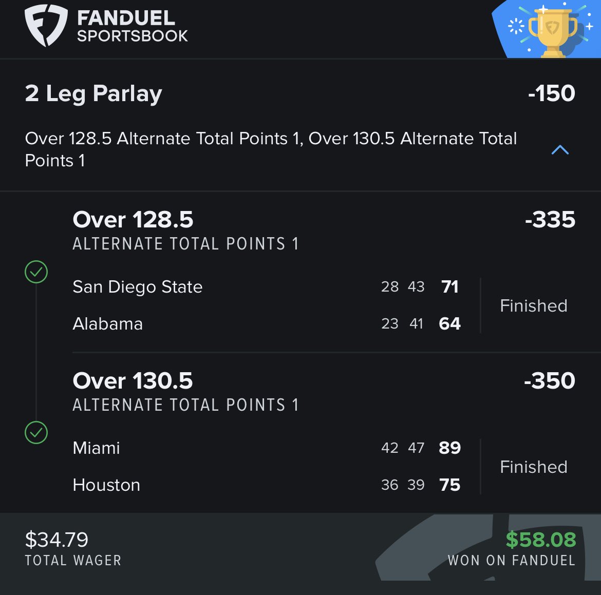 JustWINSbaby's tweet photo. #ROLLERCHALLENGE
CASH IT BABY DAY 3‼️💰🔥🤝🏼
STAY TUNED FOR DAY 4 $58➡️$100
We GOT THIS THING OFF THE GROUND, BUT WE WANT $1000🤫😤
#sportsbettingpicks #sportbettingtwitter #gamblingtwitter #marchmadness #elite8 #sweet16 #fanduel #sportsbetting #nba #CBBPICKS https://t.co/FMTdjJhgYq