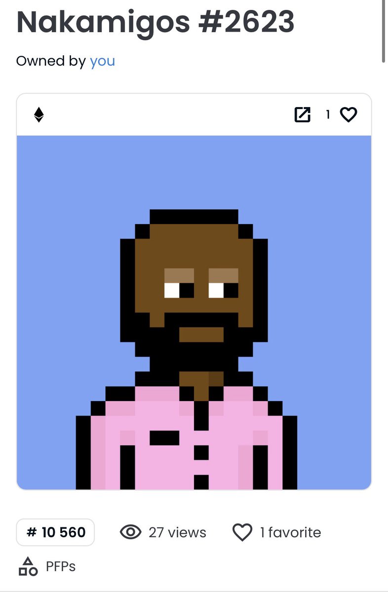 <a href="/Nakamigos/">Nakamigos</a> I took 🌚 2 days ago, and damn it, I did not regret it.  The coolest community and big plans for the future