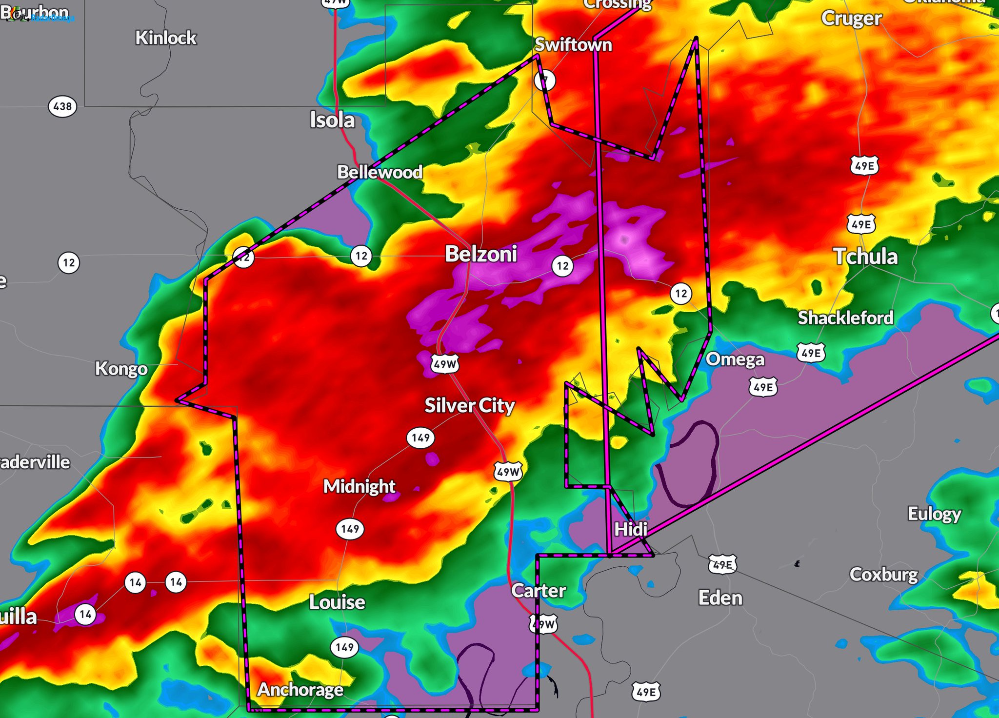 Ryan Hall, Y’all on Twitter "Tornado Emergency continues for Belzoni