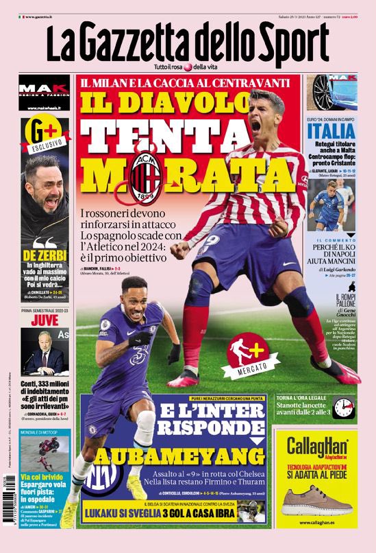 【GdS】モラタの心の地図でミラノは既に特別な位置を占めている。2度の人生を送ったトリノと 2017年に結婚したアリス・カンペーロの地元ヴェネツィアの間に位置するのがミラノ。彼女はドゥオーモの影で働き、勉強した。モラタは共通の知人のおかげで初めて彼女に出会い、一目惚れした。