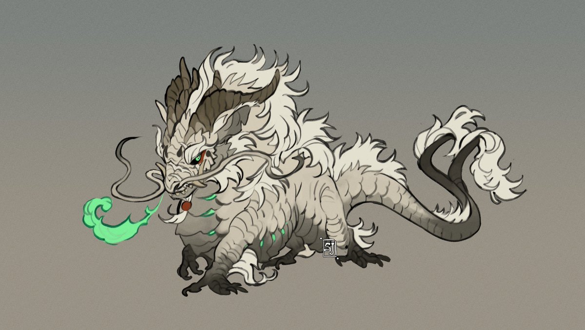 sebjir's tweet photo. yknow what fine why not post this old little chibi doodle of kamisch's dragon form at almost 3 am. as a treat

one day ill draw a proper drawing of it... one day... https://t.co/g8wjWZE0lQ