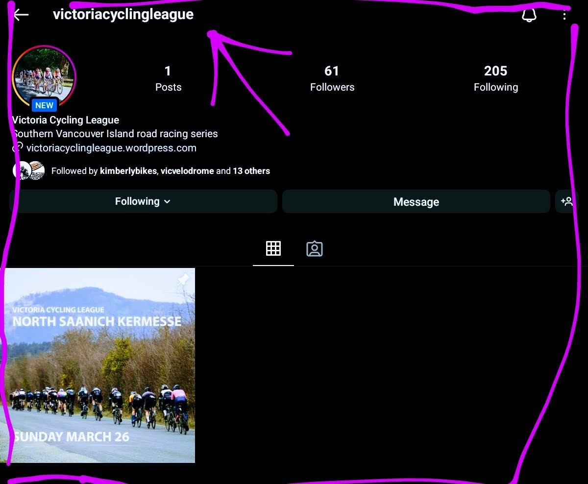 AboutTheRideCA's tweet image. Hey bike racing fans, heads up the Victoria Cycling League now has an IG page, and could use some volunteers this Sunday, deets on their site! #yyjbike #cyclingbc (Not on Twitter far as I know tho.. 😂)