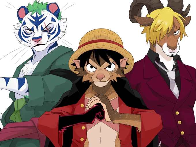 Straw Hat Pirates minks/ furries 