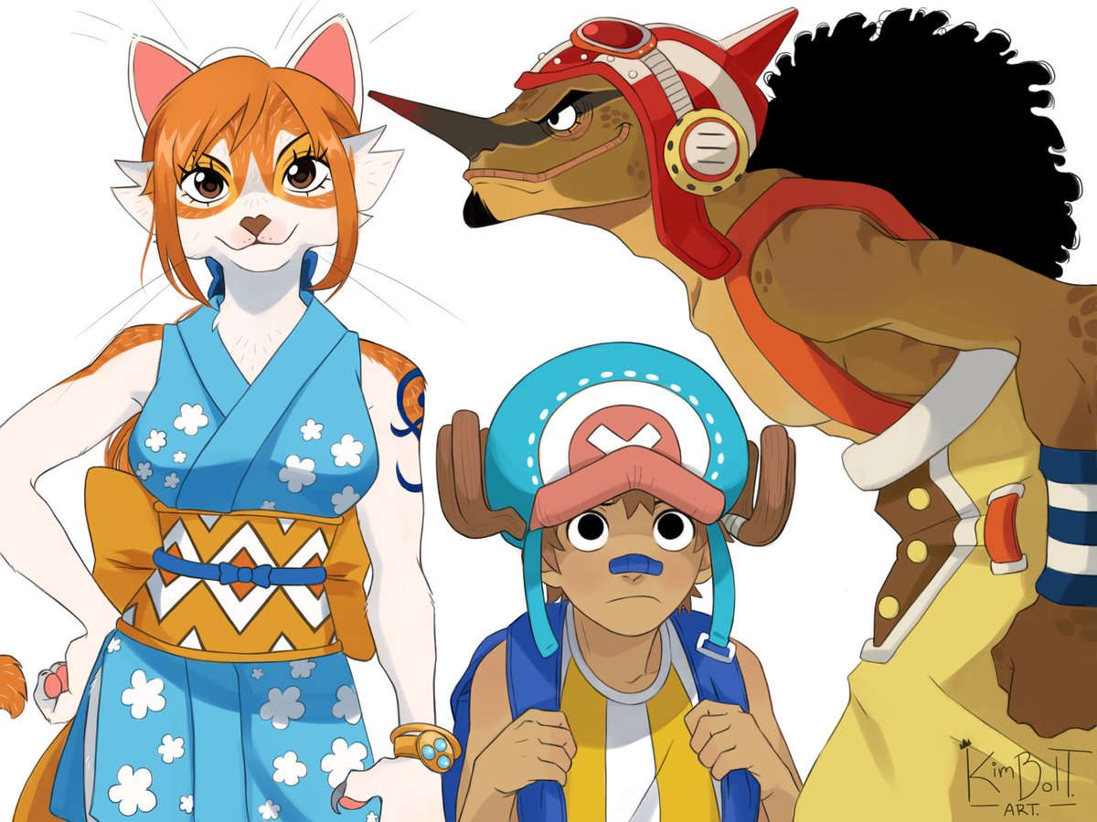 Kimbolt_Prime's tweet image. Straw Hat Pirates minks/ furries