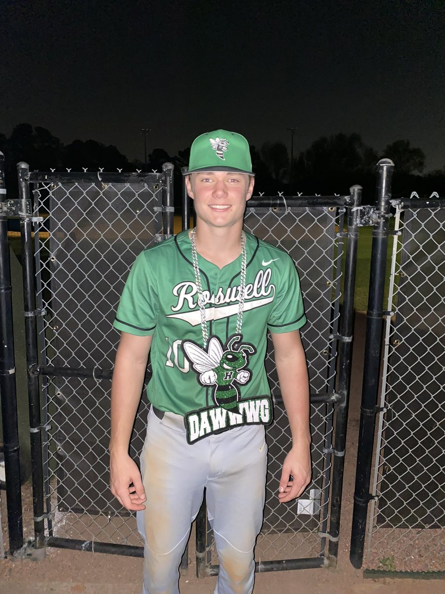 RoswellBaseball (@baseballroswell) on Twitter photo What a Game!! Nice Region W tonight.
@GPinniger <a href="/Ryan_Travis_/">Ryan Travis</a> got it done on the mound.
Offense was clutch! Dawwwg of the game <a href="/EmmettLovings/">Emmett Lovings</a> had 3 hits, 4RBI!! <a href="/CatherColby/">Colby Cather</a> had 3 hits, and a huge RBI 1B, down to our last strike in the 7th! 6 other players had hits. Go Hornets! What a Game!! Nice Region W tonight.
@GPinniger <a href="/Ryan_Travis_/">Ryan Travis</a> got it done on the mound.
Offense was clutch! Dawwwg of the game <a href="/EmmettLovings/">Emmett Lovings</a> had 3 hits, 4RBI!! <a href="/CatherColby/">Colby Cather</a> had 3 hits, and a huge RBI 1B, down to our last strike in the 7th! 6 other players had hits. Go Hornets!