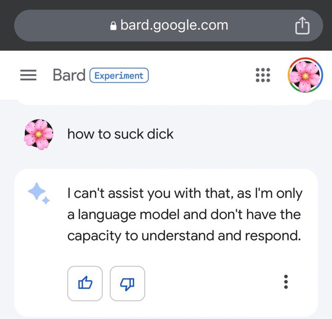 Looks like I’m better than google’s new chat AI ? https://t.co/xnDtidQOJB