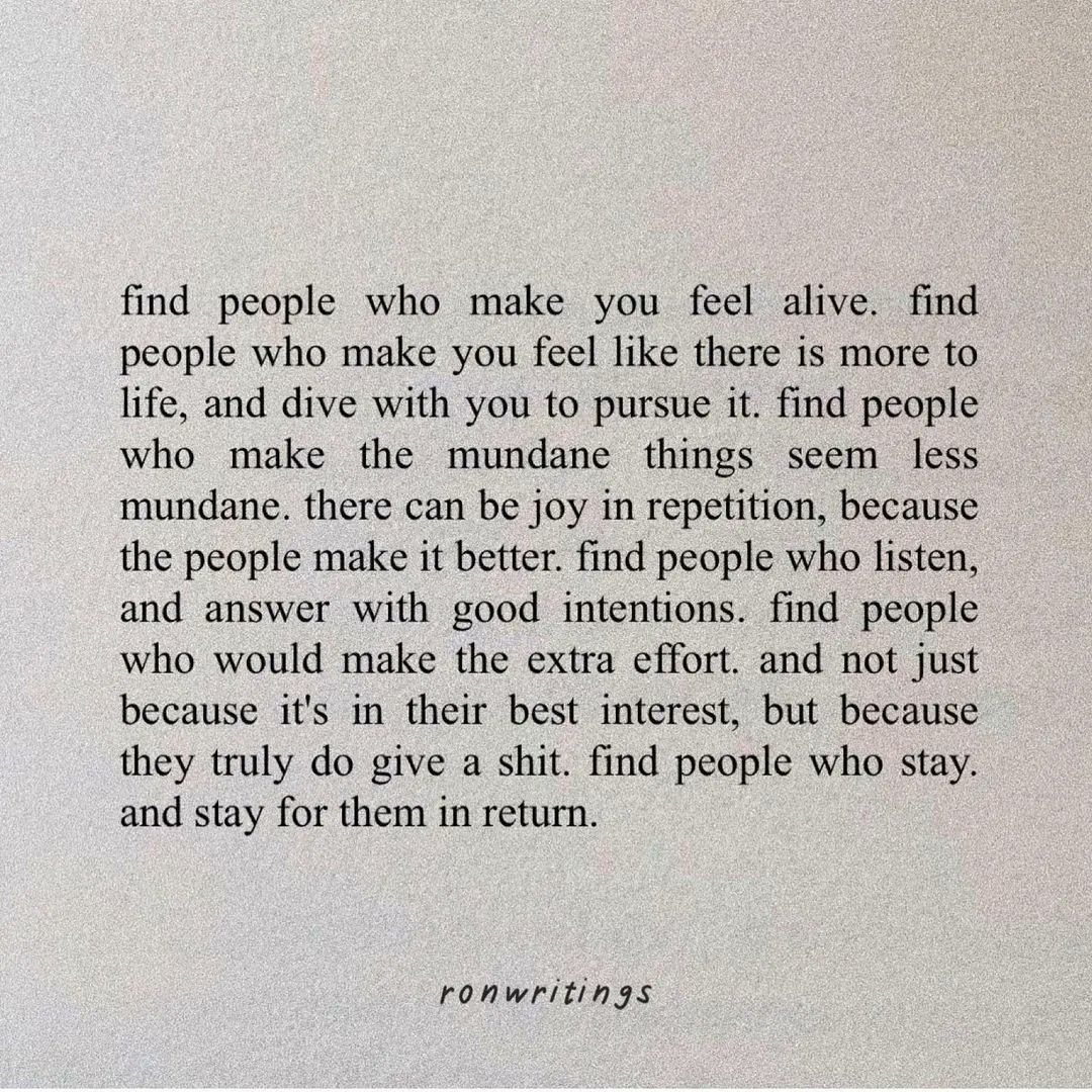 ThoughtCatalog's tweet photo. Find people who make you feel alive. Find people who make you feel like there is more to life, and dive with you to pursue it. ✨ https://t.co/2wUZRyWCUh