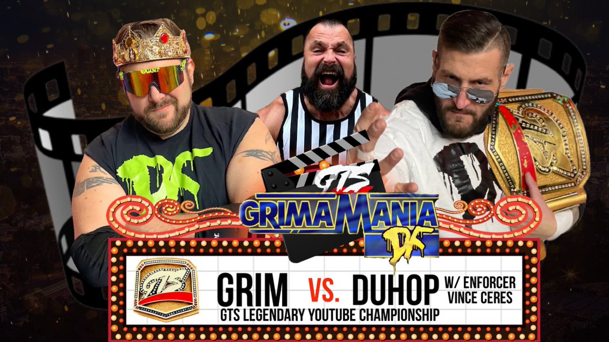 Don’t Miss out on the most important Match in GRIMAMANIA History as @GrimsToyShow takes on @mewingwang with special enforcer @vince_ceres will Black and Green Prevail or The rise of Black and White Tune In on sillysuperpop for this GTS Legendary YouTube Title match #GRIMAMANIA