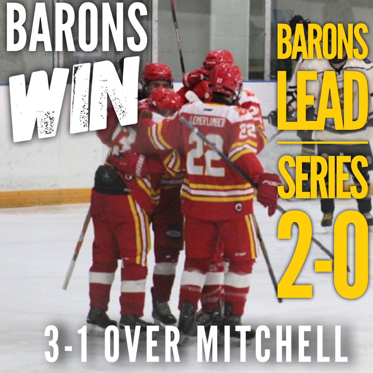 HanoverBarons's tweet photo. BARONS WIN 3-1!!!!
@RahnBros 3 Stars:
⭐️⭐️⭐️ @Caberr33 
⭐️⭐️ @joeystimac14 
⭐️ @foogi_ 
Great game fellas!! https://t.co/8ZrXfBjt0T