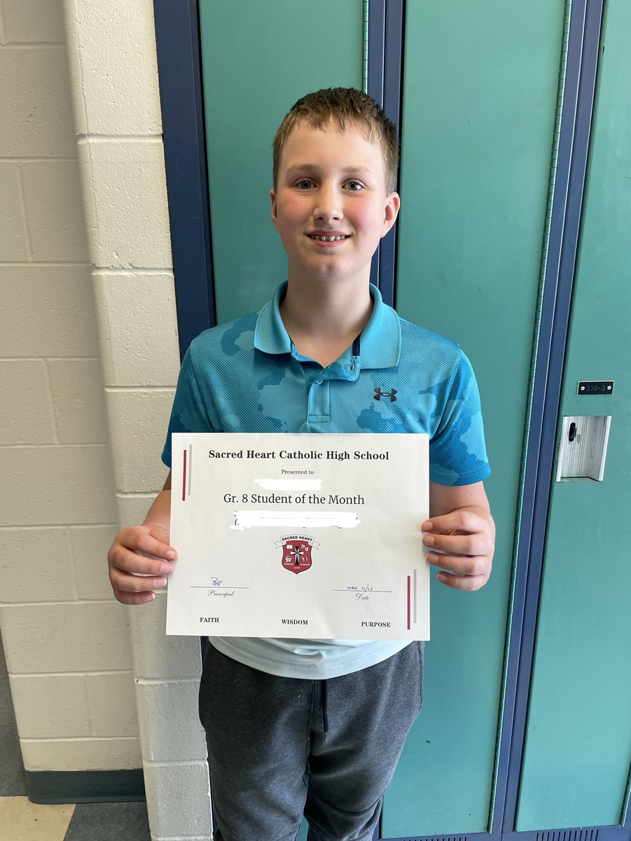 SacredHeartOCSB's tweet photo. Congratulations to Students of the Month Dean and Avery!  #KeepMakingADifference #OurSHHS https://t.co/LRSs0HNyKl