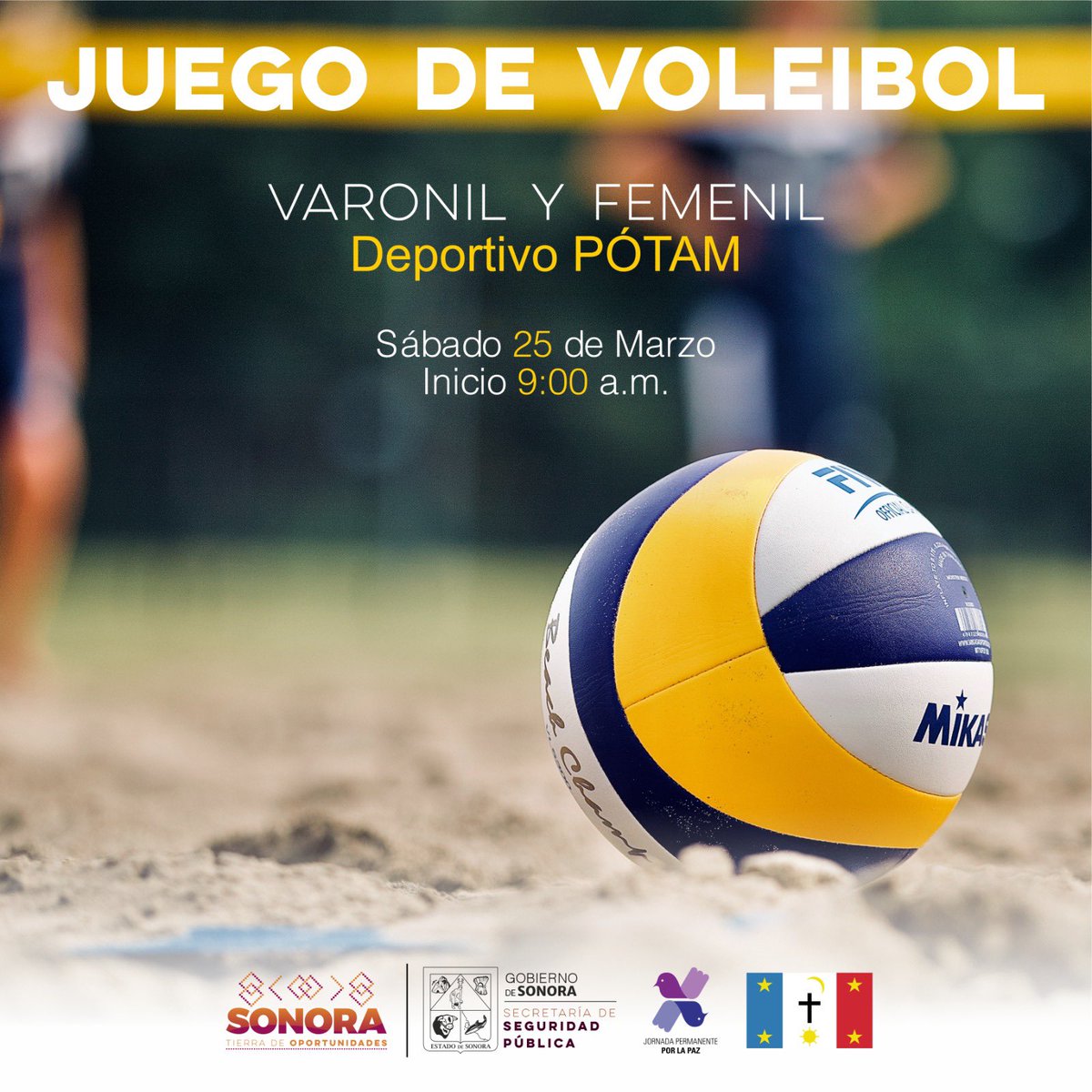 perlavaldezp's tweet photo. Con la finalidad de fomentar el deporte para la #PrevenciónDeAdicciones se llevará a cabo “Torneo Femenil y Varonil de Voleibol” en la comunidad #Yaqui en el marco del Programa #JornadaPermanentePorLaPaz
#Potam
@SonoraSeguridad https://t.co/wp0rGECmBm