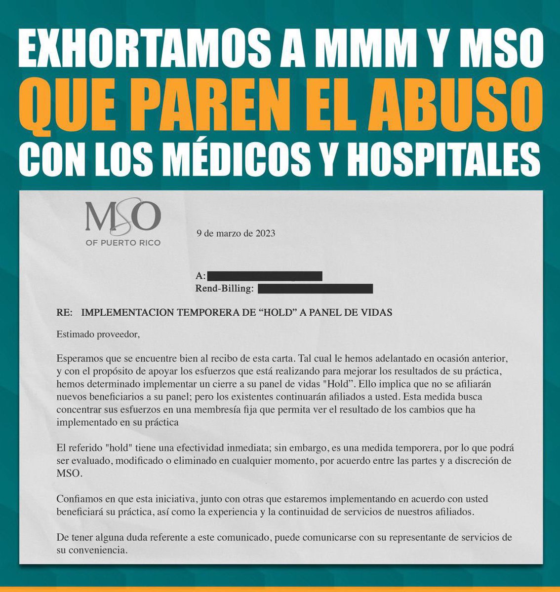 drcorazon2016's tweet photo. @tatitohdz Sr. Hernández, es peor que su preocupación. MMM ha decidido recuperar el dinero recortado de las costillas de proveedores, pacientes y hospitales! https://t.co/1jhzvUsuJL