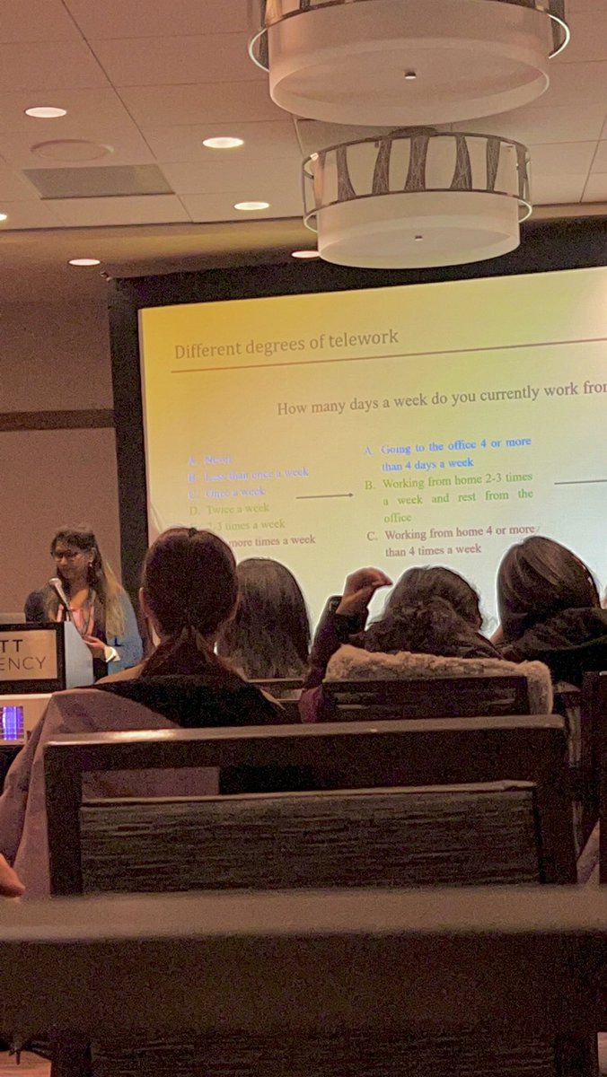 Richa27793's tweet photo. Presented the latest paper looking at the impact of #commute satisfaction on #SWB across different degrees of #teleworkers at the #AAG2023 conference at #Hyattregency in #Denver https://t.co/0dcnh8xqOb