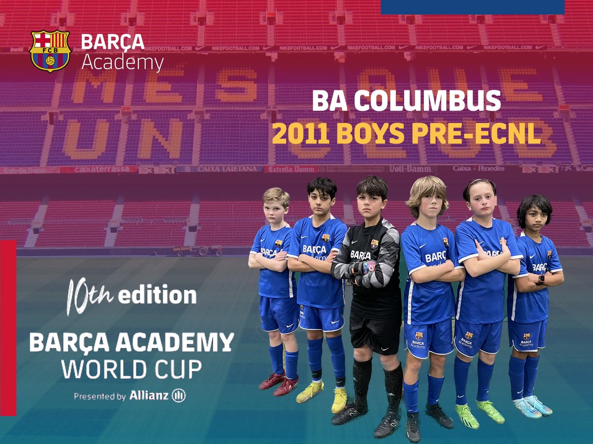 Introducing our 2011 boys team who will participate in the 10th edition of the Barcelona World Cup ! Time to play and enjoy with Barça Academies from around the Globe 🌍 💙❤️ 

#barcaacademy #fcb #fcbarcelona #fcbmethodology #values #youthsoccer #columbussoccer #soccer #futbol