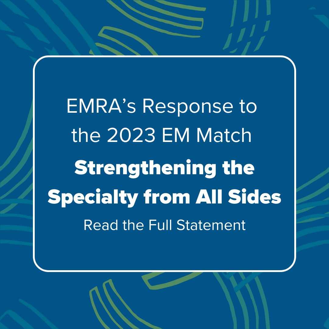 💙 @emresidents is committed to supporting #EMbound students, celebrating #emergencymedicine, and (at a time when residencies are rapidly expanding) advocating for high-quality training. LET’S DO THIS! 💪 Read the full statement here: emra.org/be-involved/be…