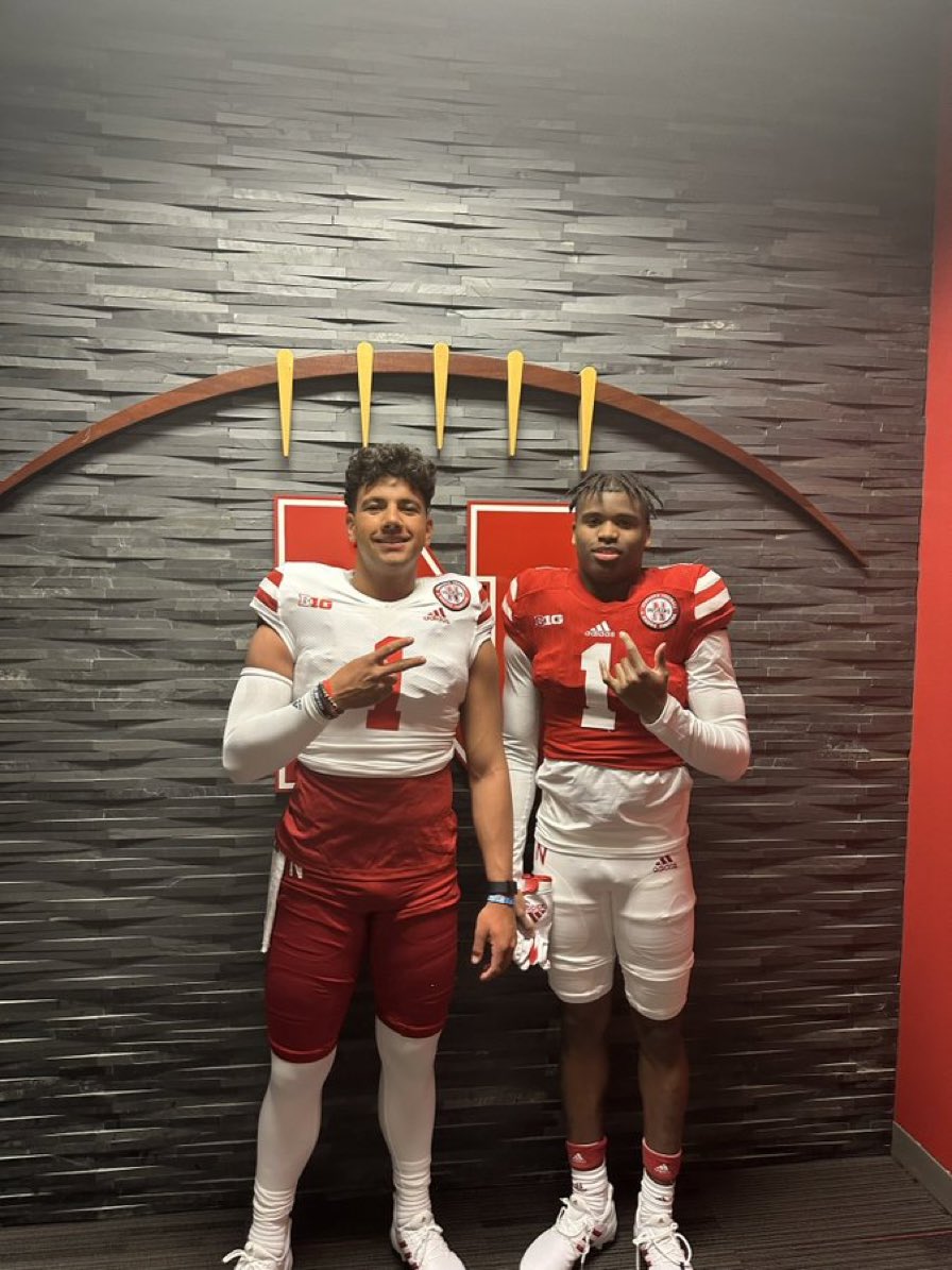 5⭐️ QB Dylan Raiola &amp; 5⭐️ WR Ryan Wingo in Lincoln… #GBR⚡️