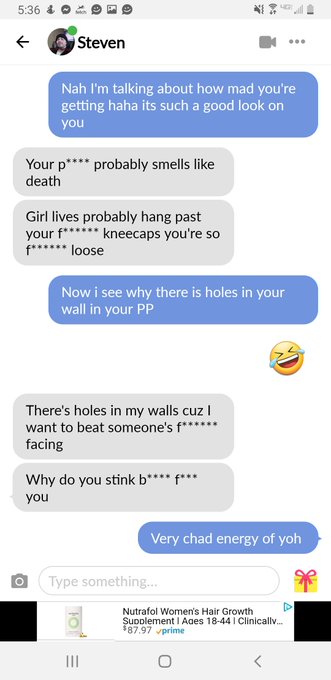 Someone is big mad they weren't given validation. They are still messaging me 🤣🤣🤣 https://t.co/xjxQG