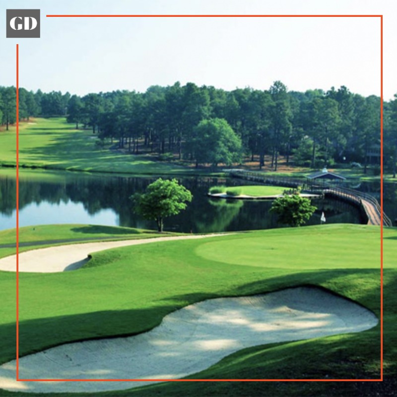 GolfDigest's tweet photo. The semi-private course was designed by Donald Ross’ godson, Peter Tufts III. 👀