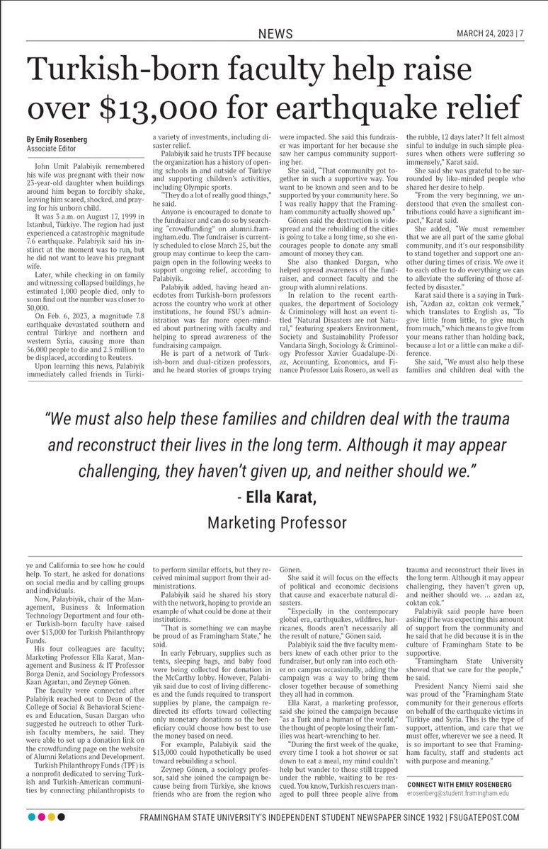 JohnPalabiyik's tweet image. Turkish-born faculty help raise over $13,000 for earthquake relief.

#gatepost #fsu #rams #framingham #framinghamstate #boston #massachusetts

issuu.com/fsugatepost/do…