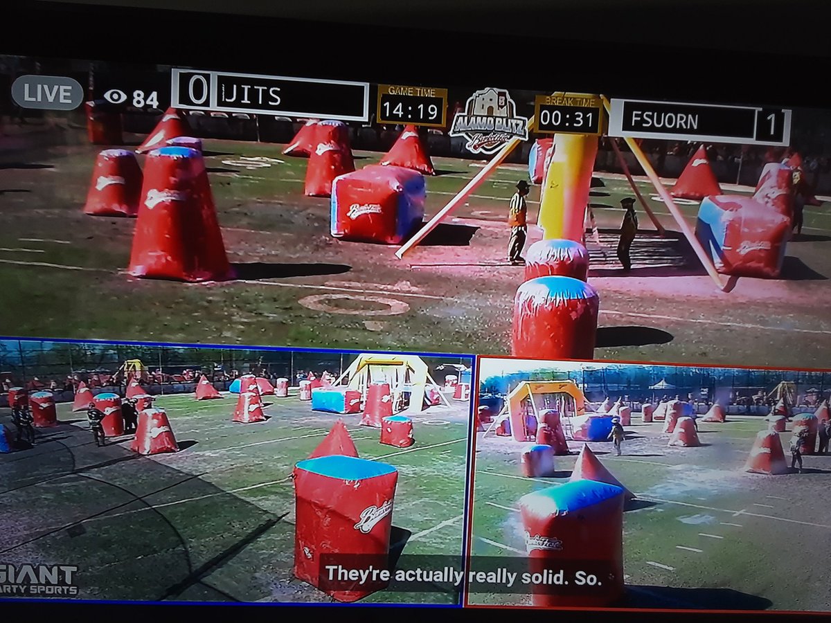 viclet83's tweet photo. Watching my son play paintball in Allen TX (via FB) 
#Bunkerfest
They are 2-1 with this one match to go! 
Go JITS!!!! #JGODB https://t.co/UvzgTMlUgg