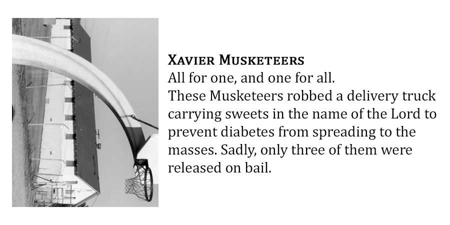 The following reports were filed from our break room, which has been taken over by our newest employee, Marco, along with his pack of rabid guard dogs. He swears the knives are just for show, unless we don't have his money.
#Bounceball #MarchMadness #PoisonPill #NationalLampoon