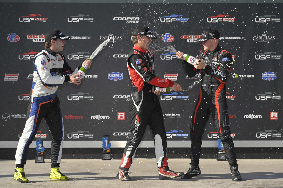 USF Juniors (@usfjuniors) on Twitter photo ๐ฅ๐ฅ๐ฅ
Adding to a pair of podiums, <a href="/ExclAutosport/">Exclusive Autosport</a> โs <a href="/JoeyBrienza/">Joey Brienza II</a> led every lap in Race 3 to solidify his lead in the standings ๐
Nicolas Giaffone of <a href="/DEForceRacing/">DEForce Racing</a> earned P2 + <a href="/VelocityRD/">VRD</a>โs Jimmie Lockhart logged a P3 finish ๐ค
#USFPro | #TeamCooperTire | #CooperSebringGP ๐ฅ๐ฅ๐ฅ
Adding to a pair of podiums, <a href="/ExclAutosport/">Exclusive Autosport</a> โs <a href="/JoeyBrienza/">Joey Brienza II</a> led every lap in Race 3 to solidify his lead in the standings ๐
Nicolas Giaffone of <a href="/DEForceRacing/">DEForce Racing</a> earned P2 + <a href="/VelocityRD/">VRD</a>โs Jimmie Lockhart logged a P3 finish ๐ค
#USFPro | #TeamCooperTire | #CooperSebringGP