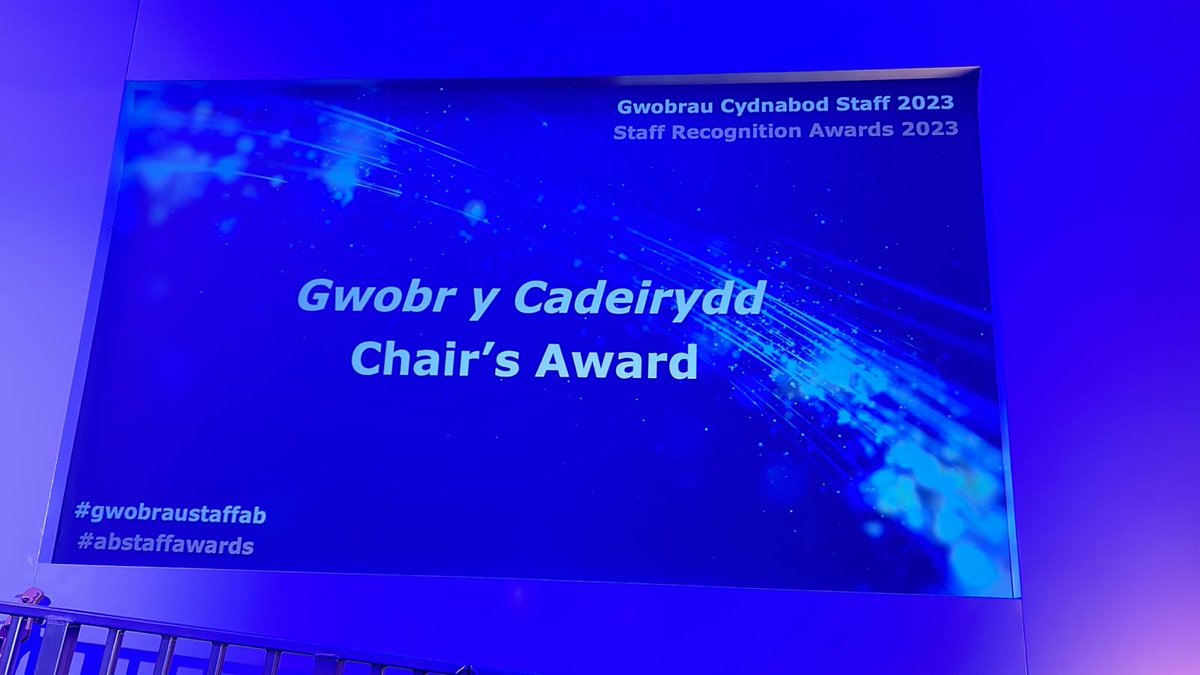 The Chair’s award this year goes to… the Ysbyty Aneurin Bevan Senior Leadership Team! Congratulations all #abstaffawards