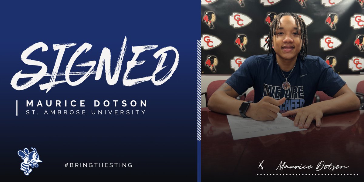 Congrats to Maurice Dotson on signing a letter of intent to cheer at <a href="/SAUBEES/">Fighting Bees Athletics</a>! #BringTheSting