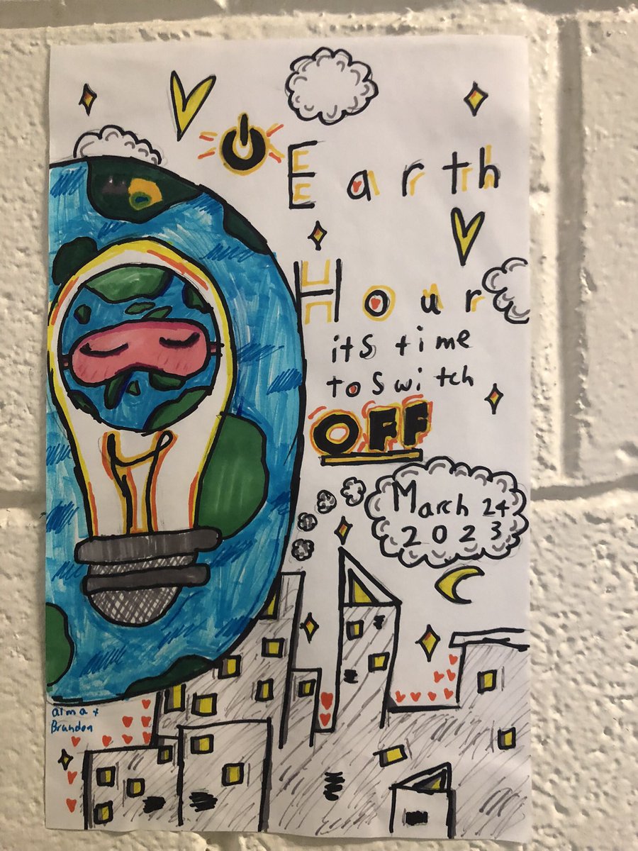 naghmanaq's tweet photo. @EcoSchoolsCAN We celebrated Earth Hour at Mackie today by turning off lights for 1 hour. Played board games, had fun outdoors and used no tech 🌍 https://t.co/LsX7Hil9rE