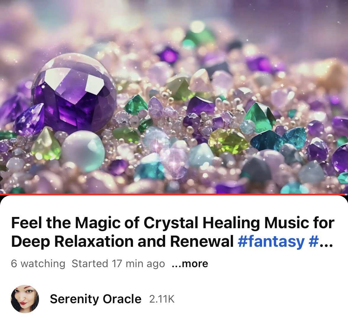 Feel the Magic of Crystal Healing Music for Deep Relaxation and Renewal ... youtube.com/live/Yg9qL2VO0… via @YouTube #youtube #youtuber 

#live #livestreaming #crystals #gems #gemstones #minerals #crystslshop #serenityoracle #relax #music #ambient #ambientmusic #musicforsleep #sleep