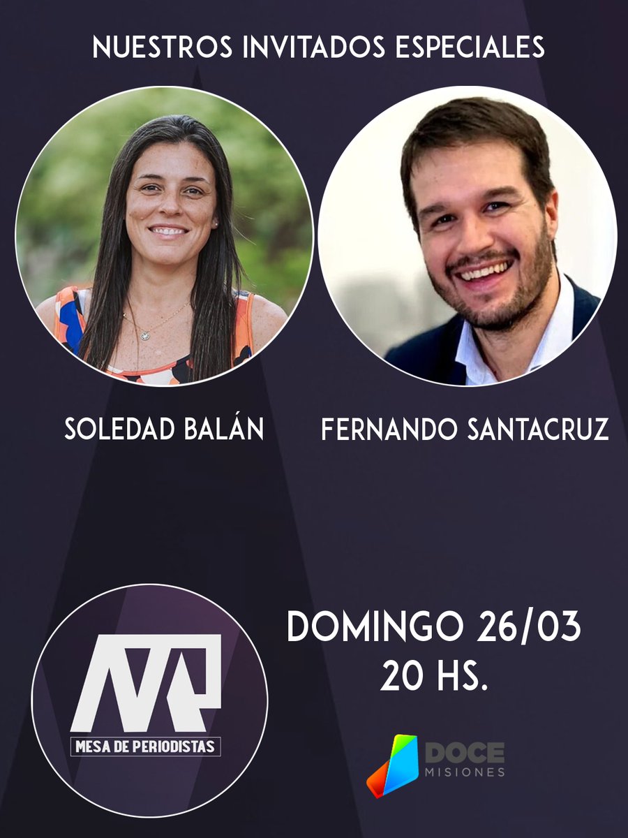 Este Domingo 20 Hs. por Canal 12 HD. Programa Imperdible con una Editorial más imperdible!!