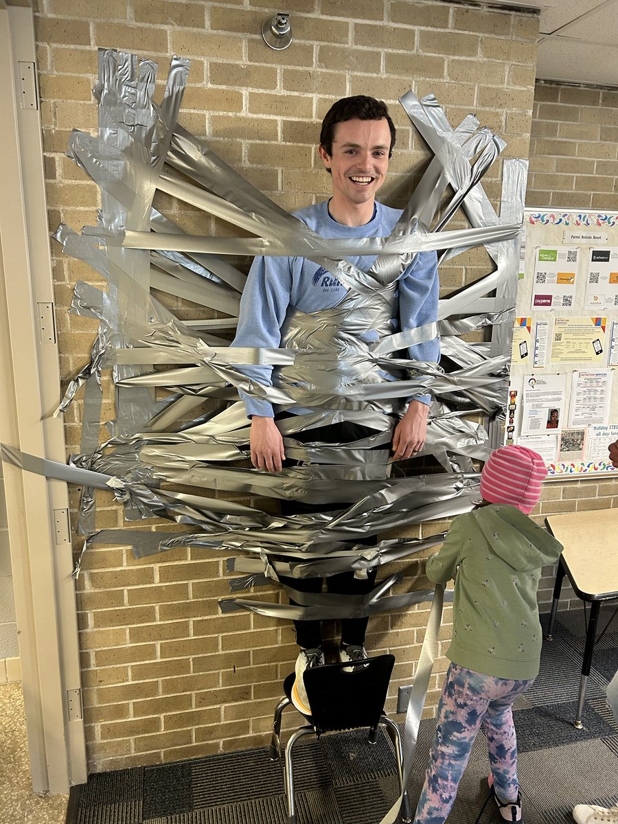 “Mr. Anderson! Will you be up there all of spring break?!?!” 

The real question is, do I wear the same clothes and get taped up again the Monday morning after spring break? 🤔🤣