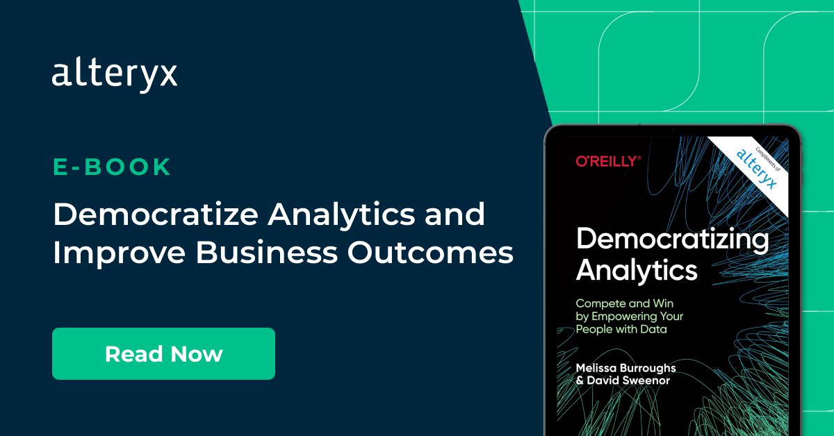 Put the power of data into the hands of your employees! Discover the best practices used by top organizations for #AnalyticsDemocratization with our e-book.

Download it now and empower your people: ow.ly/WVMK104A2WX

 #DataDemocratization