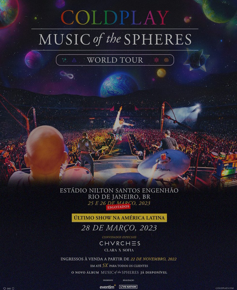 KaioHen0's tweet photo. VENDO INGRESSO COLDPLAY 25/03 e 28/03 NO RJ!!! 🚨🚨🚨

4 inteira (R$300 cada)
5 meia  (R$220 cada)

-envio comprovação!!!
-chama na dm https://t.co/2J1a6bMlbk