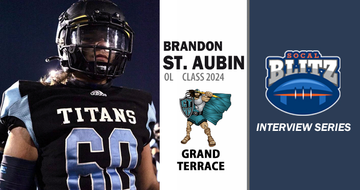 Thanks to Brandon St. Aubin for taking the time to interview with this week. <a href="/BrandonStAubin5/">Brandon St. Aubin</a> The interview has just posted at socalblitz.com