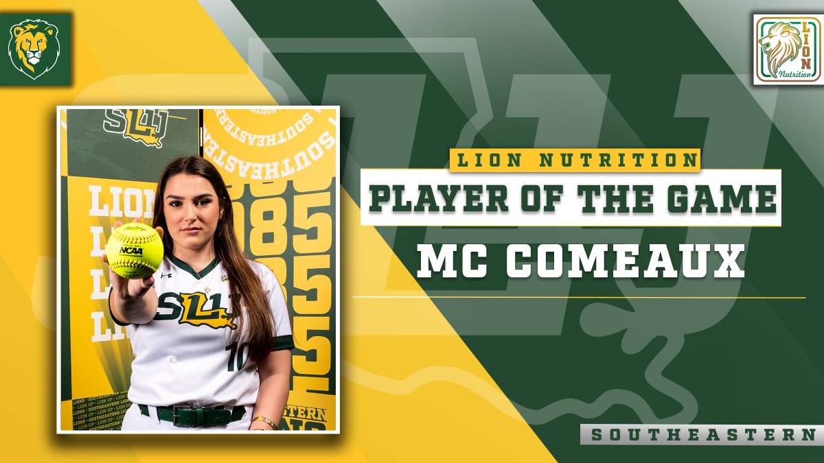 Today's game 2 Lion Nutrition Player of the Game is MC Comeaux (5 no-hit innings)

#LionUp