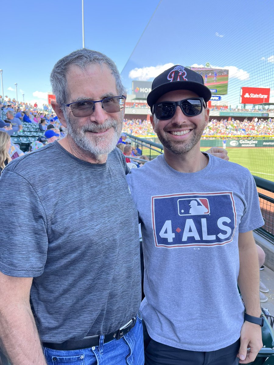 Somethings are just divine. Our seats at the Cubs game today are next to Dr. Jeremy Schefner, Chair of Neurology for Barrow Neurological Institute. I mean, come on. @LG4Day #FuckALS