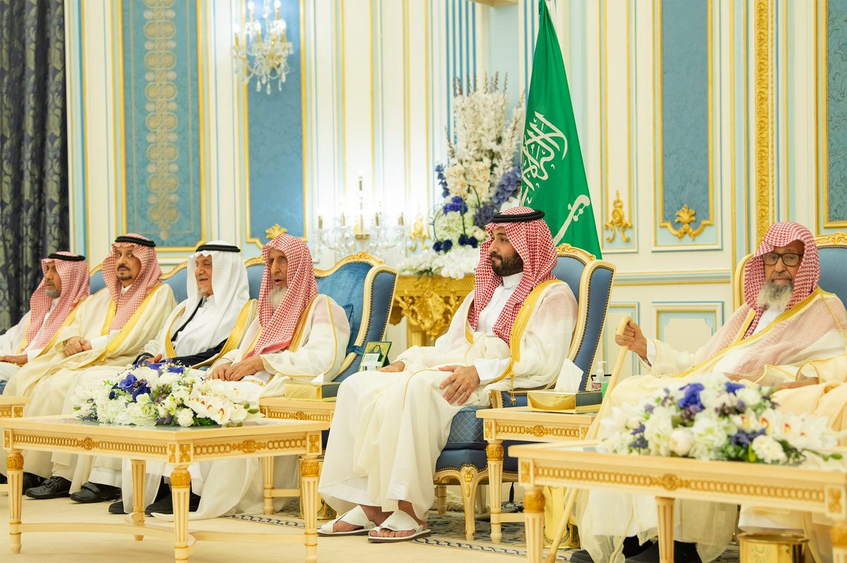 spagov's tweet photo. سمو #ولي_العهد يستقبل المهنئين بشهر رمضان المبارك.
https://t.co/SYq3HrPsqu
#واس https://t.co/FVF93v5OuI