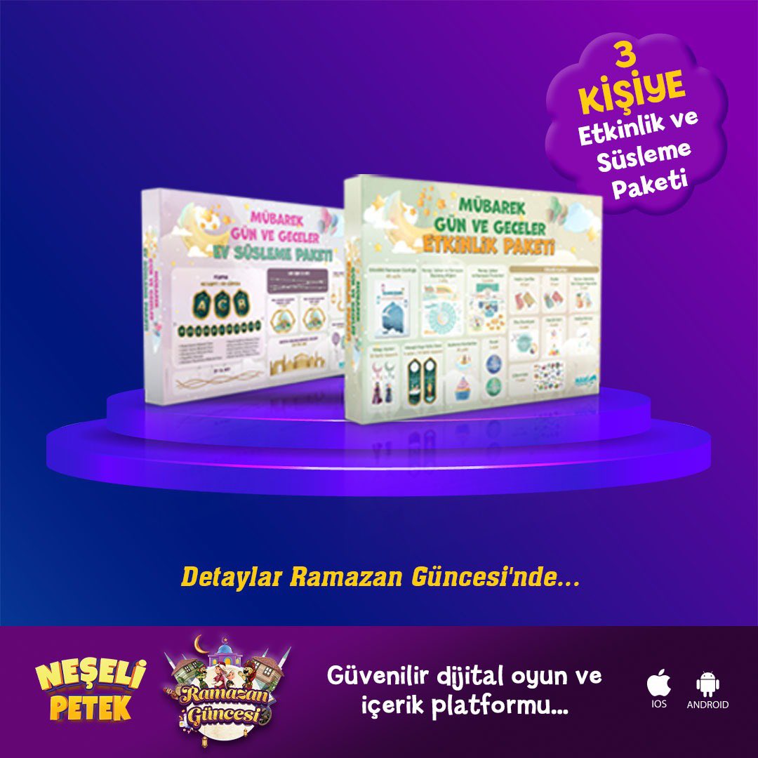 🌟 Ödüllü Bilgi Yarışmaları Başlıyor! 🌟  

Hafta Sonları düzenlenecek olan Bilgi Yarışmalarına katılanlar birbirinden güzel hediyeler kazanacaklar.

Detaylar Neşeli Petek Ramazan Güncesi'nde…

🔗 qrs.ly/ote6cge