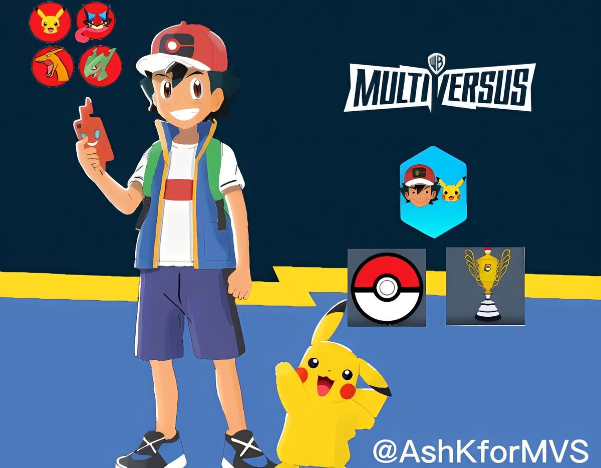 Ash Ketchum for Multiversus tweet media