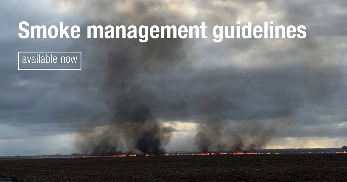 💨 Smoke management guidelines released
Helping SA grain &amp; winegrape growers manage smoke from broadacre stubble burns to reduce the risk of damage to unharvested winegrapes
pir.sa.gov.au/__data/assets/…