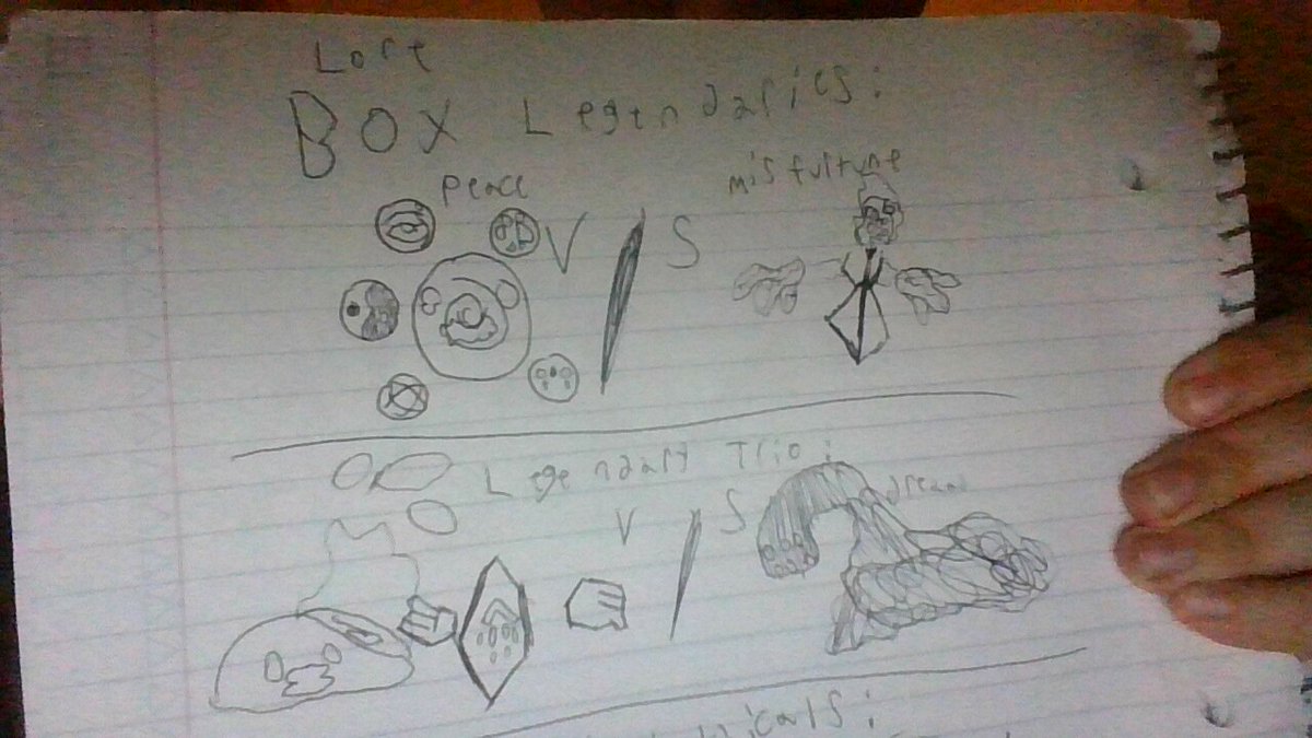 heres the box legs, and legendary trio hope yall like it sorry for bad quality