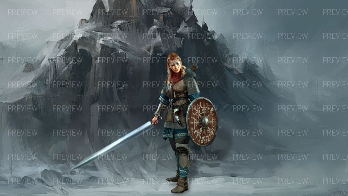 unkagames's tweet image. So here’s #selfpromosaturday time for me. First I’d like to shout out my artist, the amazing @LillymeyersLily her artwork is amazing as you will see in this tweet. I’m working on a Viking ttrpg where survival is key, the weather is just as deadly as the monsters…