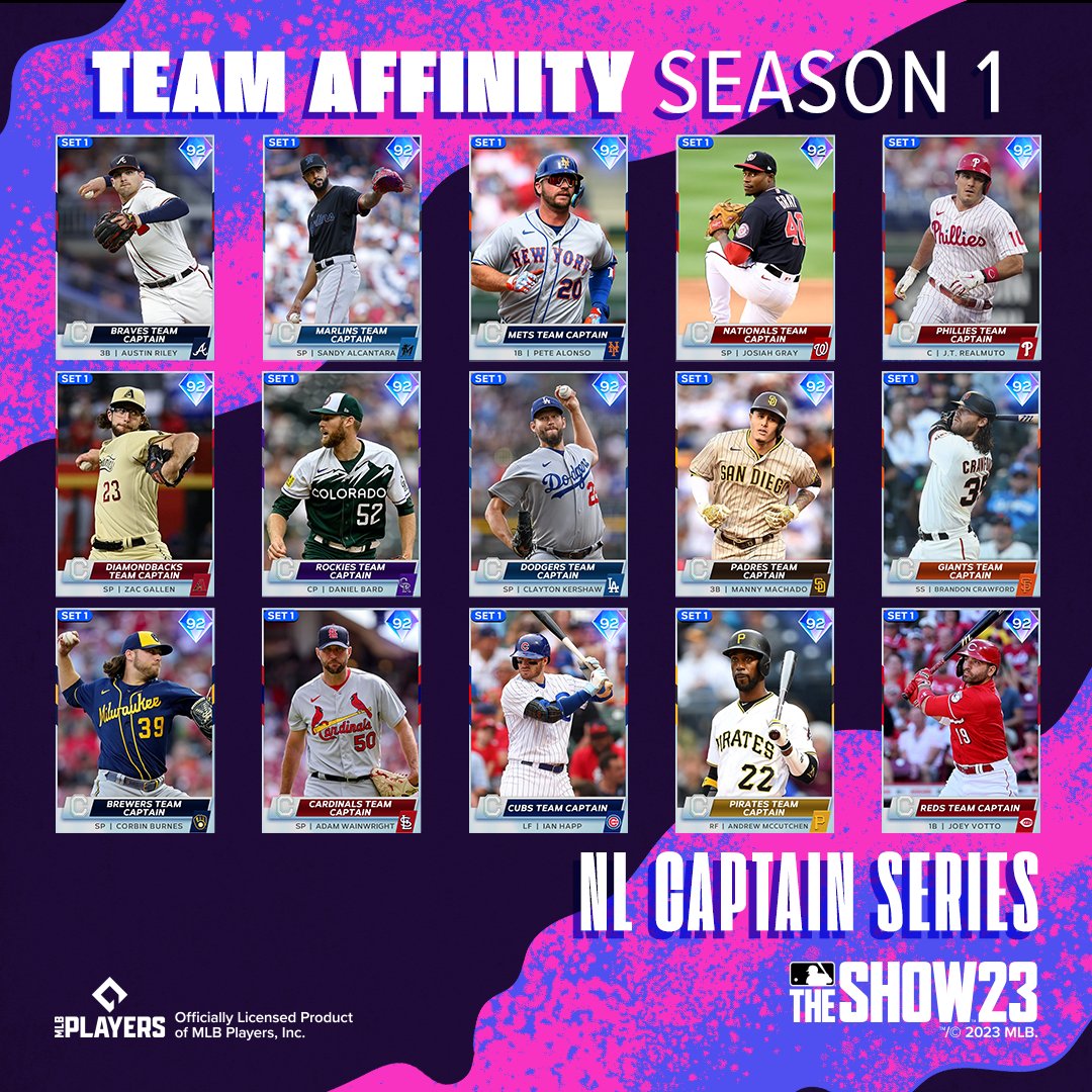 MLB The Show on X: Your Team Affinity 1 Captains from the