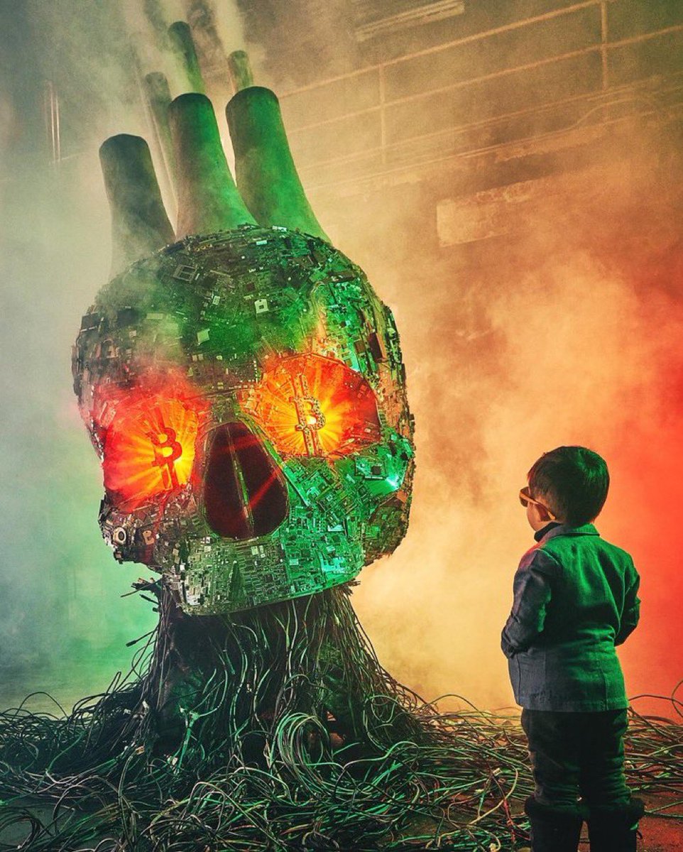 ParadigmaEdu's tweet image. O Greenpeace encomendou uma escultura pra "mostrar pro mundo quão feio é o #Bitcoin 

Sinceramente: ficou foda! 👏😍