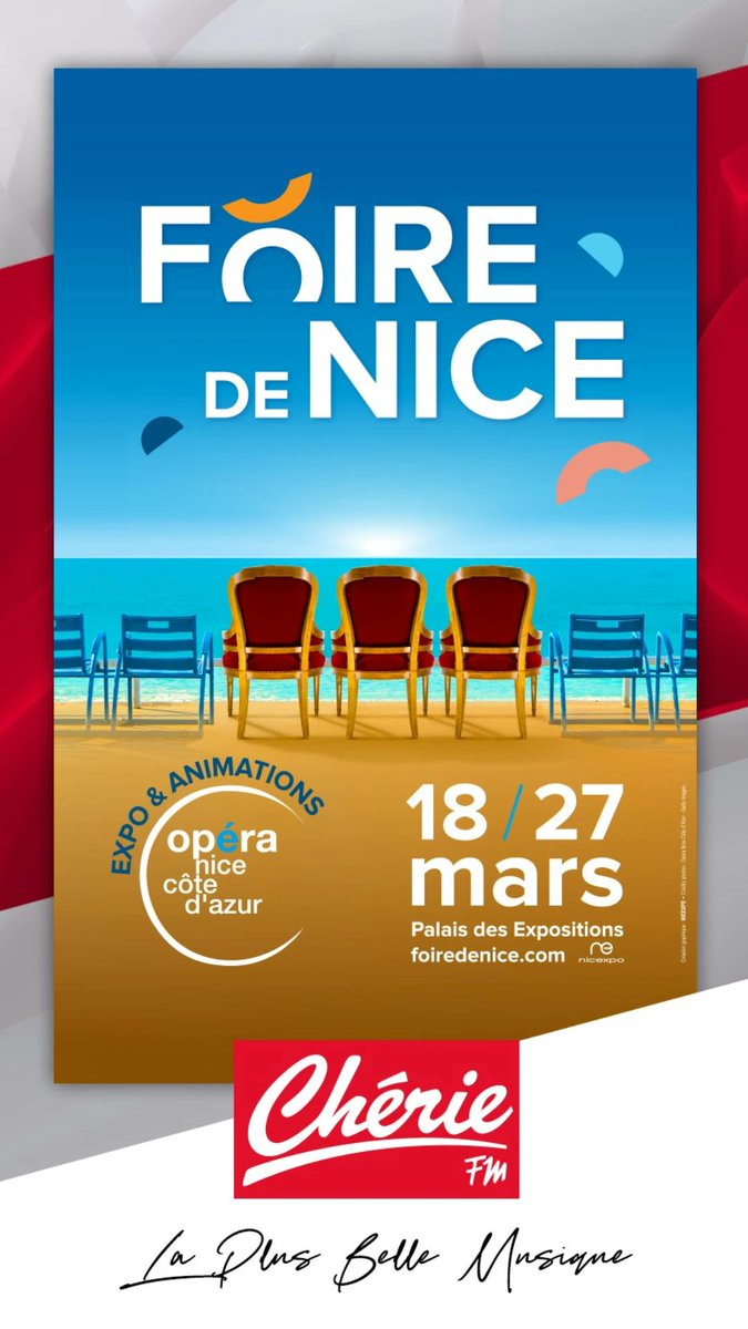 cheriecotedazur's tweet photo. #foiredenice
Dernier week-end !
RDV à la @foiredenice avec Chérie FM
#Nice06 #nicecotedazur
#ilovenice
#Nice https://t.co/B4XZnACbz7